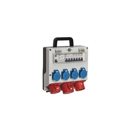 Distributeur mural en plastique CEE-32 A, 5 pôles 1xCEE 16 A, 1xCEE 32A, 4x230V BRENNENSTUHL