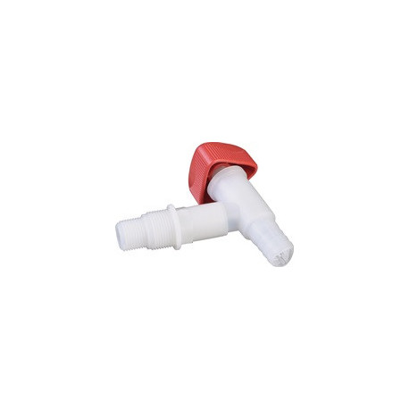 Robinet HDPE/LDPE R 1/2+R 3/4 pouce HÜNERSDORFF