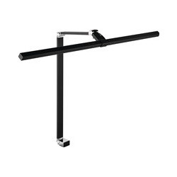 Lampe de bureau aluminium / plastique noir hauteur 720 mm réglable avec LED