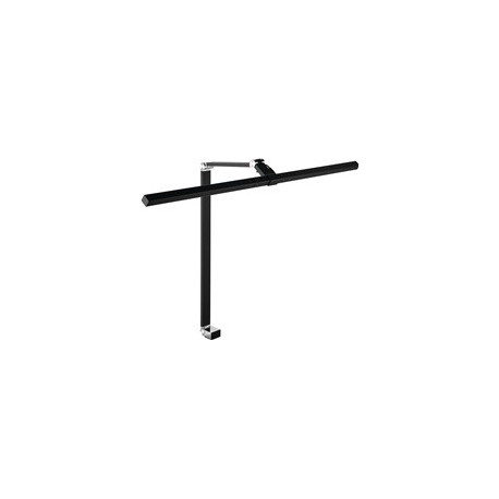 Lampe de bureau aluminium / plastique noir hauteur 720 mm réglable avec LED