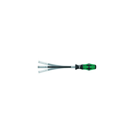 Tournevis porte embouts 393 S 1/4 pouce avec aimant et circlip -L.173,5mm Kl.flex.3K-Poignée WERA
