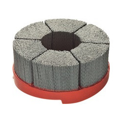 Brosse à disque HFB D.50mm Poils abrasifs Bohr.SiC Grain 80 3600min-¹ LESSMANN