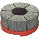 Brosse à disque HFB D.50mm Poils abrasifs Bohr.SiC Grain 80 3600min-¹ LESSMANN