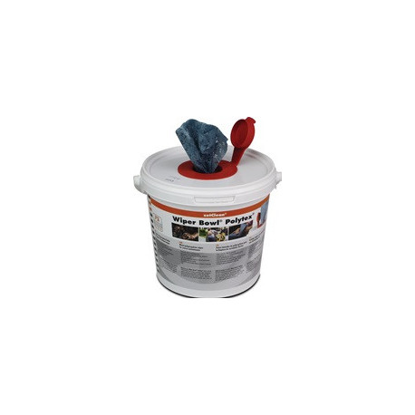 Lingette nettoyante pour les mains Wiper Bowl® Polytex® High Cleaning Power 72 lingettes seau WIPER BOWL