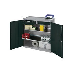 Armoire d’outillage/Servante de machine H1000xl1000xP500 mm 2 tiroirs, 2 tablettes lichtgrau/anthrazitgrau STUMPF