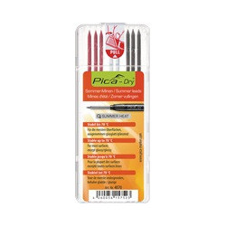 Jeu de mines Pica-Dry 3x graphite 3x rouges 2x blanc Summer Heat 8 Mines