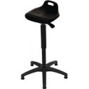 Assis debout, mousse intégrale polyuréthane, réglage de la hauteur d'assise 570-820 mm, base en plastique avec patins de sol