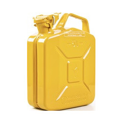Bidon de carburant 5l Jaune zinc RAL 1018 tôle dacier-L230xB120xH310mm VALPRO