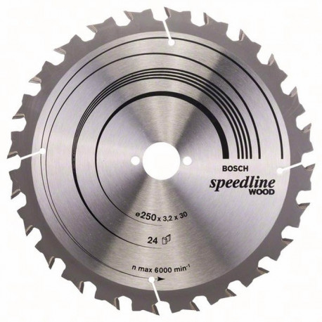 Lame pour scie circulaire Speedline Wood Ext 250mm Z.24 WZ Larg coupe.3,2mm
