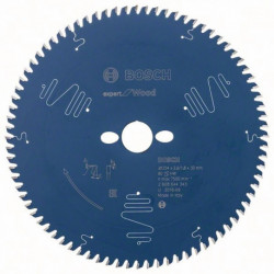 Lame pour scie circulaire Ext 254mm Z.80 WZ Percage 30mm Larg coupe.2,6mm HM BOSCH