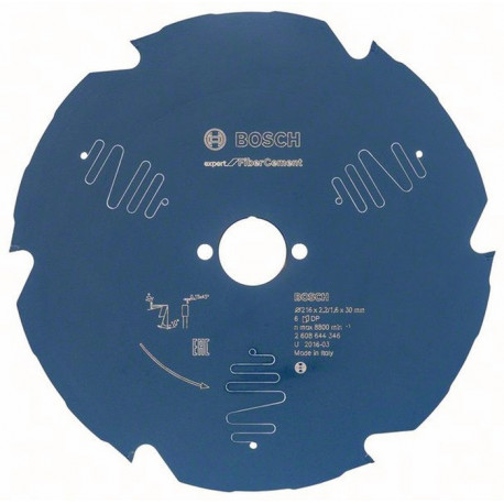 Lame pour scie circulaire Ext 216mm Z.6 TCG Percage 30mm Larg coupe.2,2mm HM BOSCH