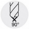 Foret à pointer CN en carbure monobloc, à queue cylindrique, 90°, surface à revêtement TiAIN, Ø h6 : 10 mm, Long. de goujure 25 mm, Long. totale 89 mm
