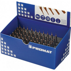 Jeu de fraises en bout D.1/15/2/3/4mm Z.3 VHM TiSiN 50tlg.Profi-Box