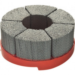 Brosse à disque HFB D.75mm Poils abrasifs Bohr.SiC Grain 80 3600min-¹ LESSMANN