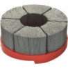 Brosse à disque HFB D.75mm Poils abrasifs Bohr.SiC Grain 180 3600min-¹ LESSMANN