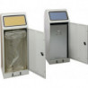 Poubelle de recyclage 70 l H1000xL400xP380mm gris clair, insert galvanisé RAL 7035, avec levier à pédale STUMPF (Par 4)