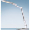 Lampe de bureau LED Multiflex ABS, fer, PS blanc / argent hauteur 600 mm avec support et pince LED STYRO