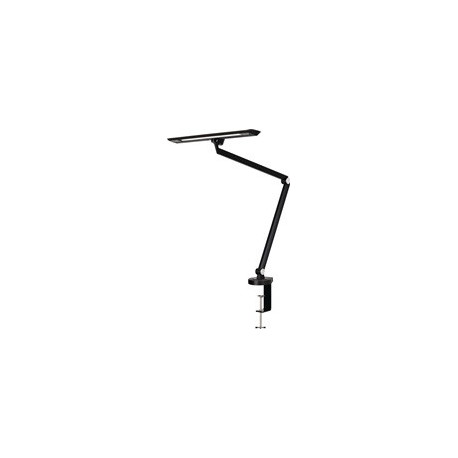 Lampe de bureau LED zircon aluminium, ABS, fer, PC noir hauteur 820 mm avec pince LED STYRO