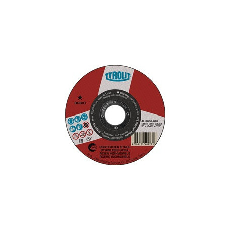 Disque à tronçonner BASIC D115x1mm INOX Al.22,23mm TYROLIT (Par 25)