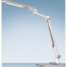 Lampe de bureau LED Multiflex ABS, fer, PS blanc / argent hauteur 600 mm avec support et pince LED STYRO