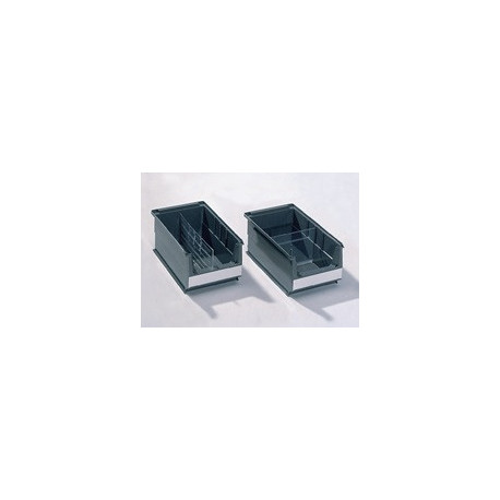 Boîtes de rangement ouvertes L160/140xl100xH75mm polyéthylène régénéré gris PE LOCKWEILER (Par 25)