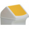 Couvercle pour poubelle 40l avec trappe d insertion jaune