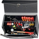 Trousse à outils l.470xP.338xH.210mm cuir industriel avec paroi milieu 33l Vol. av. poignée de transport PROMAT