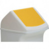 Couvercle pour poubelle 40l avec trappe d insertion jaune
