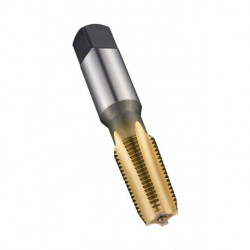 Taraud machine ANSI B94.9C E721 NPT 1/8 pouces x27 HSS TiN 1.5XD Normal DOR