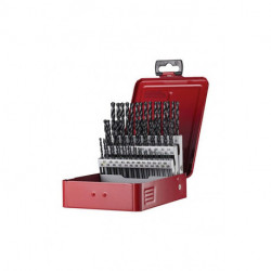 Jeu de forets hélicoïdaux A190 DIN 338 TypN D.Nr.1-Nr.60 HSS 60 unités coffret plastique .DORMER