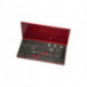 Jeu de filières et tarauds HS-30UNC UNC 1/4-1/2 18unités HSS Coffret métallique