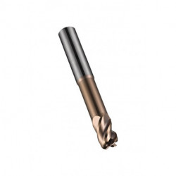 Fraise S524 Werksnorm R.0.5mm Gesamt-L.100mm HM TiSiN 40 degrés Z.4 DORMER