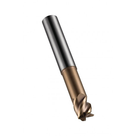 Fraise S521 Werksnorm R.0.5mm Gesamt-L.64mm HM TiSiN 45 degrés Z.4 DORMER