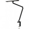 Lampe de bureau LED zircon aluminium, ABS, fer, PC noir hauteur 820 mm avec pince LED STYRO