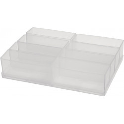Kit de compartimentage 8pièces transp. l.39xp.109xH.47mm pour répour 871325-871332