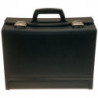 Trousse à outils l.390xP.185xH.310mm en cuir bovin noir rabattable deux côtés 22l Vol. PROMAT