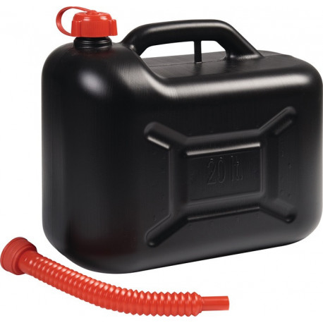 Bidon de carburant de transport 20 l noir HD-PE L405xB210xH350mm