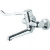Robinet de sécurité mural pour lavabo monocommande CERAPLUS 230mm Levier 180mm verrouillable Connexions