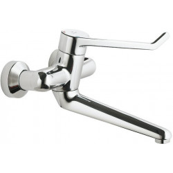Robinet de sécurité mural pour lavabo monocommande CERAPLUS 280mm Levier 180mm verrouillable Connexions