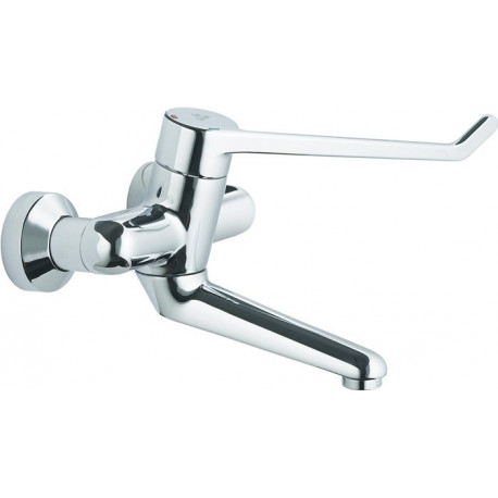 Robinet de sécurité mural pour lavabo monocommande CERAPLUS 230mm Levier 230mm n. verrouillable Connexions