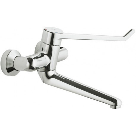 Robinet de sécurité mural pour lavabo monocommande CERAPLUS 280mm Levier 230mm n. verrouillable Connexions