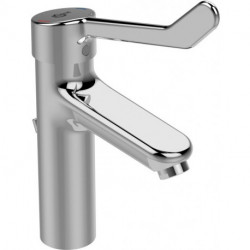 Mitigeur lavabo CERAPLUS 2 Grande avec manette clinique et bonde en métal chromé IDEAL STANDARD