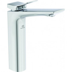 Robinet de lavabo CHECK saillie 150 mm chromé avec base rallongée ou garniture de vidage IDEAL STANDARD