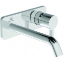 Mitigeur lavabo mural JOY projection 180 mm chrome kit 2, rosace carrée IDEAL STANDARD