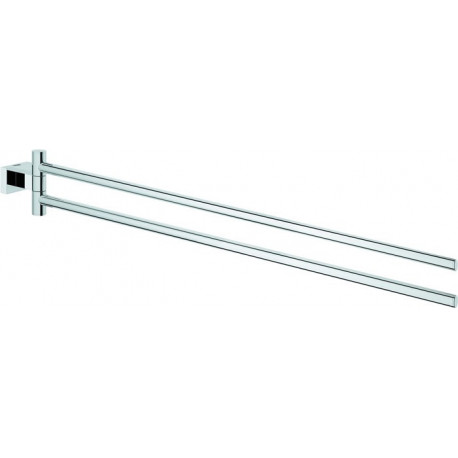 Porte-serviettes GROHE ESSENTIALS CUBE 439mm 2-bras noirb chromé 
