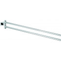 Porte-serviettes GROHE ESSENTIALS CUBE 439mm 2-bras noirb chromé 