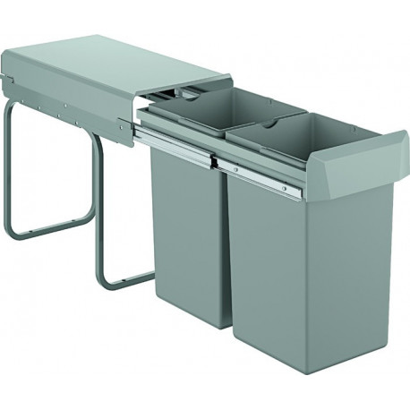 Système de séparation des déchets 40855 30 avec 2 parties 2 x 15 Liter gris