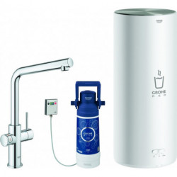 Robinet RED DUO avec Boiler L-Size. L-sortie chromé