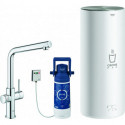 Robinet RED DUO avec Boiler L-Size. L-sortie chromé