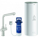 Robinet RED DUO avec Boiler L-Size. L-sortie acier